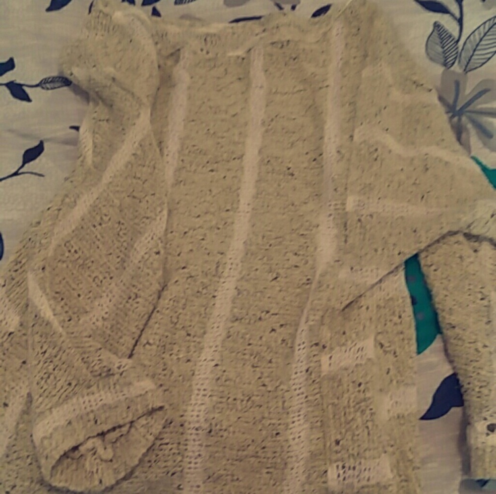 Yellow and white sweater